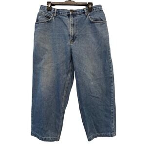 Open Trails Authentic Stonewashed Jeans Men's 32x24 Relaxed Fit Hiking Gorpcore‎